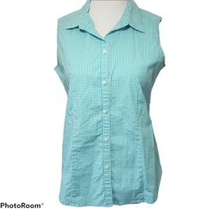 Talbots Sleeveless Button Down Top Size 14P Petite